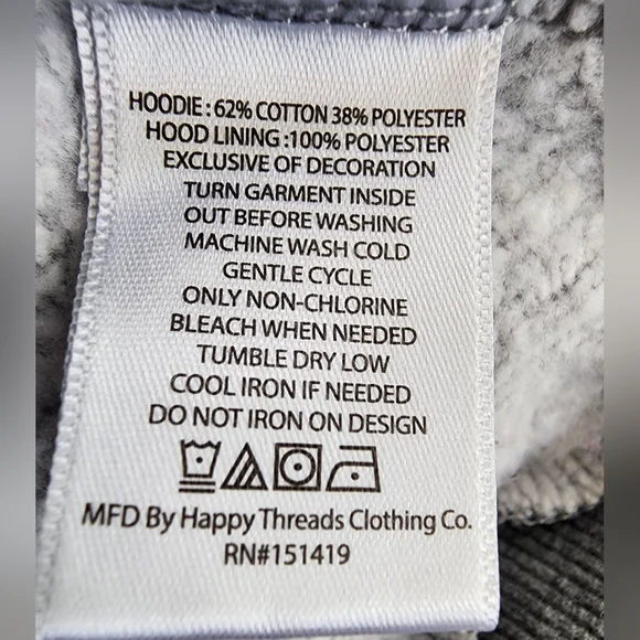 DISNEY MINNIE MOUSE Gray Girl’s Black Hoodie Zip Sweatshirt SZ 5 - Picture 7 of 8